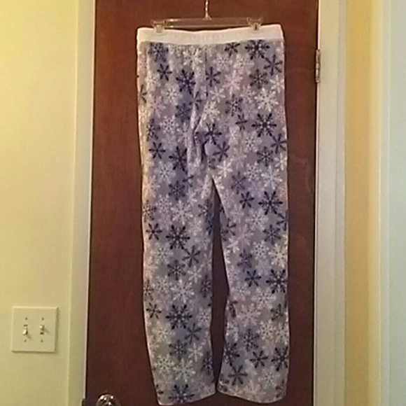 Nautica Gray Fleece Snowflake Lounge Pants Pajamas - Picture 3 of 5
